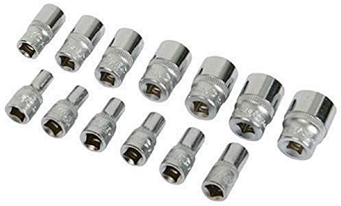 Silverline 427553 uttagssats 1/4 tum drivmätare, 4-14 mm – 13 delar