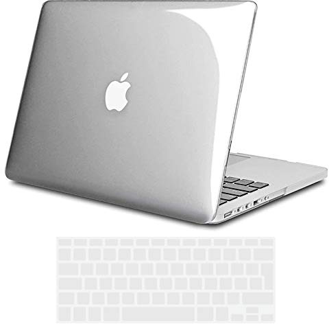 TECOOL Hülle Kompatibel mit Alten MacBook Pro 13 Zoll Retina 2015 2014 2013 2012 (A1502 A1425), Ultradünne Schutzhülle Hartschale Transparent Case mit Tastaturschutz (EU Layout), Kristallklar | 2012-2015, Ultradünne Schutzhülle, Snap-on, Ohne Logoausschnitt, EU Tastaturschutz, Hochglanz Durchsichtig