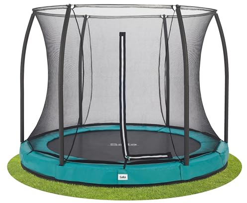Salta Comfort Edition Ground - Bodentrampolin mit Sicherheitsnetz - ø251cm - Rund - Grün