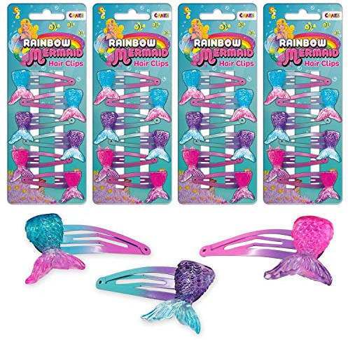 CRAZE Accessoires Mermaid Hair Clips Megaset 24 Haarspangen Meerjungfrau Haarklammern Haarschmuck für Kinder