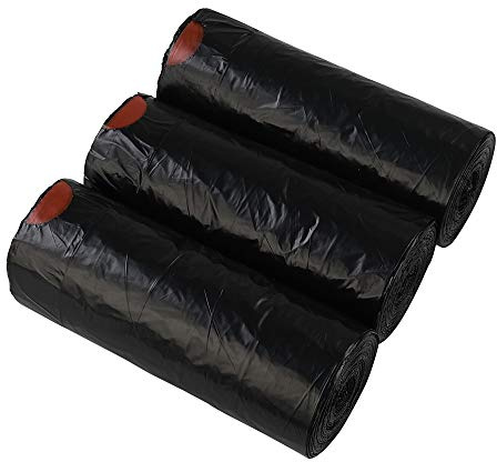 Ortodayes Bin Liners 30L, Black Drawstring Bin Liners, 102 Bags