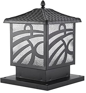 WFZRXFC Moderne minimalistische Außenwand-Landschafts-Außenpfostenleuchte Hohe Lichtdurchlässigkeit Glas Lampenschirm Pillar Light wasserdichte und rostfreie Mastlampe Home Außenwand Flurbeleuchtung