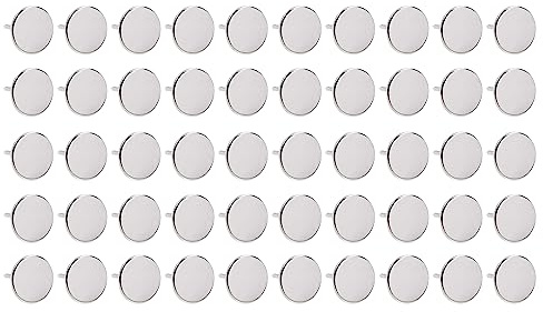 QUARKZMAN 16x20mm Möbel Polsternägel x 100Stk Flach Kopf Dekorativ Reißzwecken Möbel Nägel Stifte für Möbel DIY Dekorativ [Silber Ton]