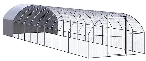 LAPOOH Outdoor-Hühnerstall, Kaninchenstall, Legenester Für Hühner, Hühnerhaus, Hasenstall Draußen, 3x12x2 m Verzinkter Stahl