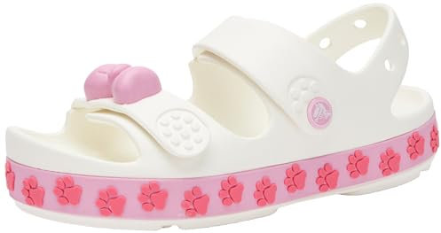 Crocs Unisex Bambino Crocband Cruiser Sandal K Sandalo, Pet White/Pink Tweed, 34/35 EU