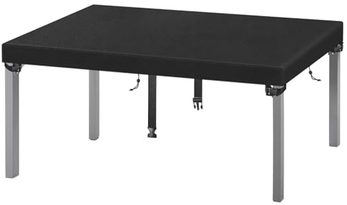 Kovshuiwe 200x100x15cm Schwarze Gartentischabdeckung, 420D Oxford-Gewebe