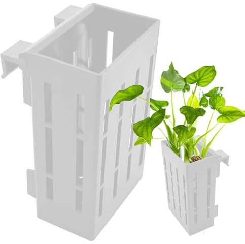 SOYDAN Aquarium-Pflanzer, Halterung für Aquatik mit Haken, Aquarium-Dekoration, hängender Aquarium-Topf, Dekoration für Aquarien, lebendig