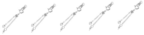 SHINEOFI 5st Armband Mit Karabinerverschluss Halskette Schmuck Die Kette Armbandketten Selber Machen Armbandkette Für Diy Armband Zubehör Kettenverlängerung Kupfer Platin Fußkettchen