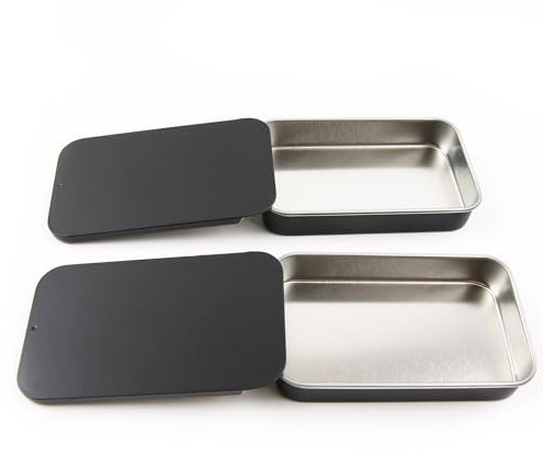 MOTOFITOOL Confezione da 2 custodie portatili per filo interdentale, 24 plettri, filo interdentale ricaricabile, comoda e igienica per viaggi, cene fuori, campeggio (nero)