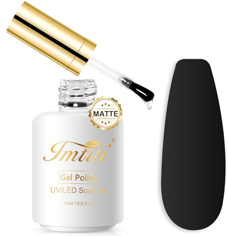 Imtiti Matte Top Coat, 15ml Matt Gel Top Coat Nagellack Matte Long Lasting Überlack Soak Off UV Led Für Gelnägel Nageldesign Nail Art Maniküre Set