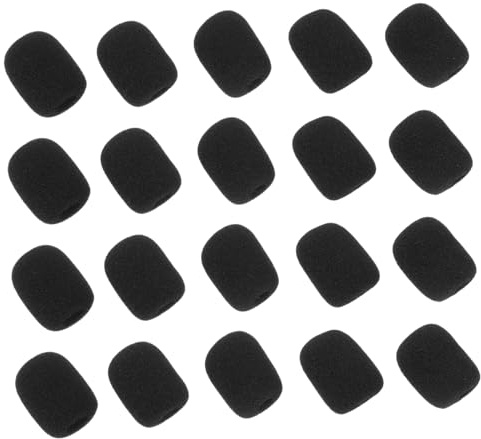 Levemolo 20stücke Mikrofonabdeckung Aus Schwammmaterial Kompatibel Mit Headset-mikrofonen Umgebungsgeräusche Für Bühnenmikrofone Und Studioanwendungen Leicht Und Tragbar
