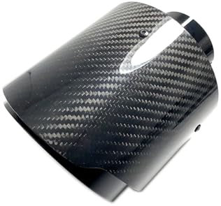 Auto Auspuffrohr Glänzendes Auspuffrohr Auto-Universal-Auspuffanlagen Edelstahl-Carbon-Endrohrauslass 130 Mm Düsen Schalldämpferspitze Auto Auspuff Schalldämpfer(IN 63MM-Out 76MM)