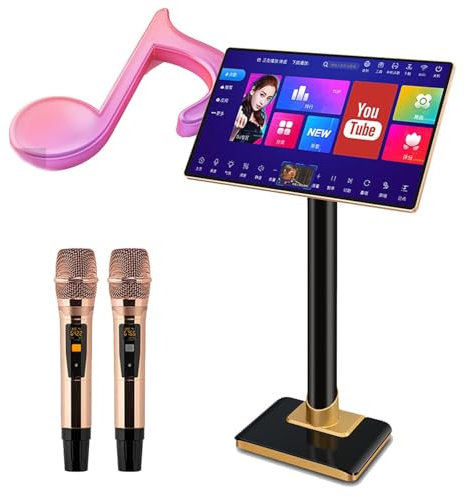 Nueva Máquina Karaoke, S istema Karaoke Profesional 21,5 Pulgadas, Máquina Karaoke Con Pantalla Táctil Y Micrófono Inalámbrico Con Reverberación, Control Aplicación Teléfono Pantalla Táctil,6T