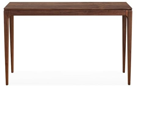 Consola Moderna en Nogal Negro para pasillos Estrechos. Mesa Auxiliar detrás del sofá en la Entrada. Diseño Moderno para recibidor (tamaño Mediano).
