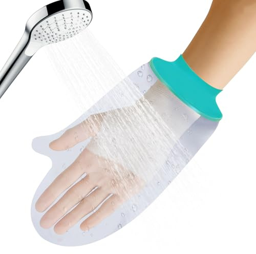 1 copertura impermeabile per le dita, copertura impermeabile per la doccia, protezione per polso e dita, borsa riutilizzabile in gesso per la cura delle ferite, bendaggi, medicazioni, dita, palmi e