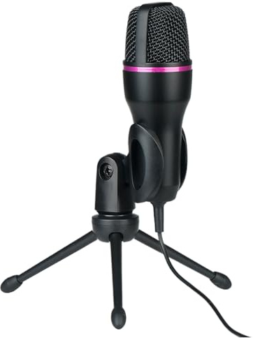 Microfono USB a condensatore per PC, microfono USB da scrivania, design plug-and-play, accessorio per videoconferenze e giochi di canto a distanza