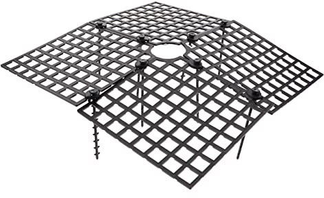 TOYANDONA Protector De Suelo para Jardín y Macetas Recortable 3 Piezas, Cubierta Protectora Cuadrada Mediana Negra, Anti Volcamiento para Niños y Animales, Resistente Al Agua y Fácil De Limpiar