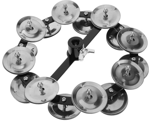 FRCOLOR Campana de Hi-hat de Platillos para Batería Pandereta de Doble para Presentaciones de Música Accesorio de Percusión para Batería