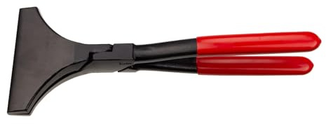 STUBAI 283110 Breitfalzzange gerade, 100 mm Arbeitsbreite | Spezialfalzzange für Stehfälze, vergütete Backen, ergonomische Schenkel