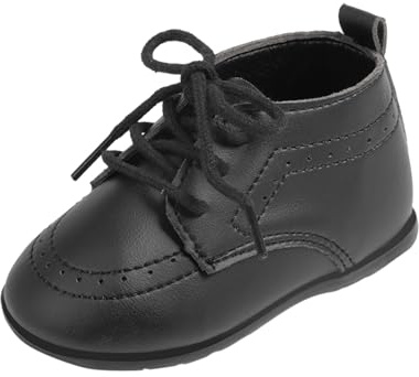 Generisch Zapatos de bebé primavera 0 1 años zapatos de bebé zapatos casuales para caminar estilo británico, Negro , 19 EU