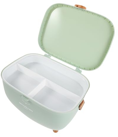 HOLIDYOYO Boîte à Pharmacie Portable à Capacité Spacieuse avec Couches et Poignée Organisateur Multifonction pour Rangement Sécurisé des Médicaments à Domicile avec Plateau Amovible