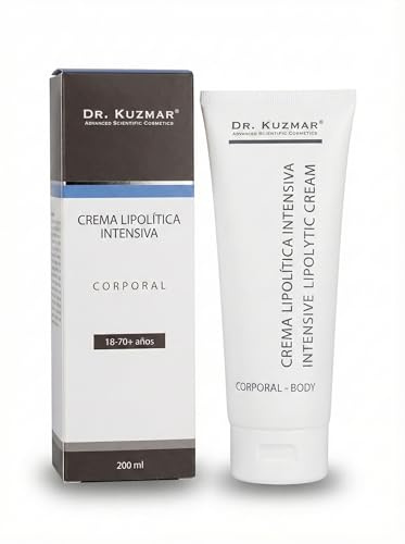 Dr. Kuzmar INTENSIVE LIPOLYTISCHE CREME (200 ml) | Wissenschaftlicher lokalisierter Fettreduzierer mit klinischen Beweisen NCT03721185 | Professioneller Thermo-Aktivator-Effekt | Koffein, L-Carnitin