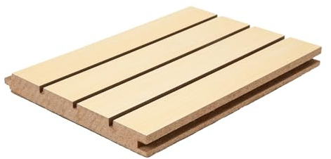 MAGICLULU Panel Acústico de Absorción Sonora de Madera Ranurada 133x179x15mm Color Madera Claro para Acústico en Estudio, Oficina y Sala Ktv, Tablero Fonoabsorbente Profesional