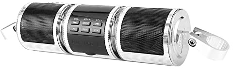 Cryfokt Altoparlante Wireless per Moto, Lettore MP3 Stereo con Radio FM USB AUX SD, Supporto da Manubrio for Moto e Scooter