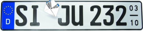 Kfz-Kennzeichen Saison mit Eurofeld 520x110mm, reflektierend, aus Aluminium
