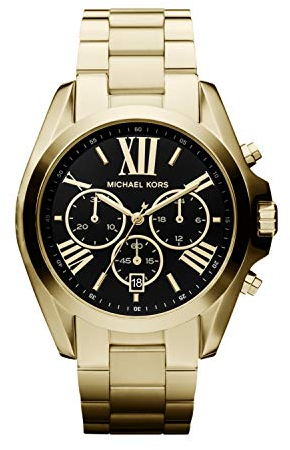 Michael Kors MK5739 Bradshaw Chronograph Uhr Damenuhr Edelstahl 100m Analog Chrono Datum Gold