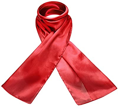 Basic Sense Pure Silk Scarf for Women UK, Long Thin Silk Neck Scarf | 25 x 135cm (10 x 53in) lightweight oblong scarf in 100% mulberry silk. Tie at the neck, in your hair or on a bag handle