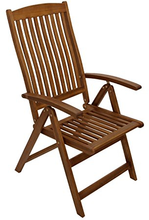 DEGAMO Klappsessel Gartensessel Maracana 5-Fach verstellbar, Holz Akazie braun geölt, Outdoor, FSC®-Zertifiziert