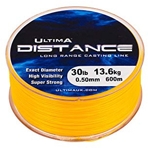 Distance, Spola Unisex-Adulto, Arancione Fuoco, 400m-0.50 mm/30.0 lb/13.6 kg