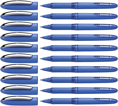 Schneider One Business Tintenkugelschreiber (0,6 mm, Ultra-Smooth-Spitze) 10 Stück blau