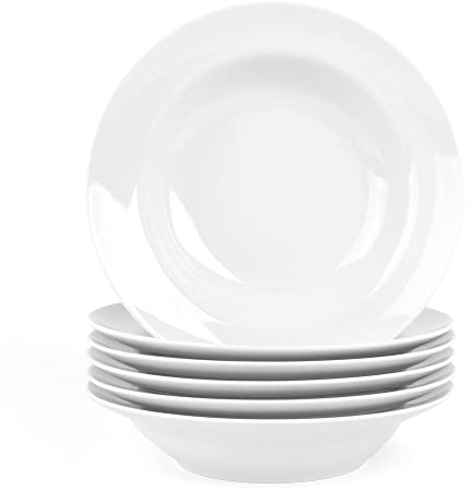 Holst Porzellan/Germany BL 023 Plato Hondo 23 cm Basic, Blanco, 23.5 x 23.5 x 5 cm, 6 Unidades