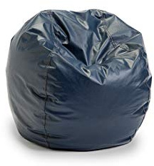 Child Bean Bag Chairs by Better American Products - Kid Sized Baseball Style Vinyl Bean Bag Chairs Perfect for Game Rooms and More (Navy Blue)
