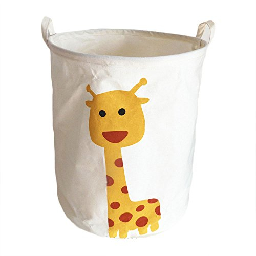 G-Like Wäschekorb Faltbar Wäschesammler Lagerkorb - Große Wasserdichte Leichte Tragbare Aufbewahrungskörbe Behälter Kleidung Spielzeuge Umweltfreundlich Dekoration (Giraffe)