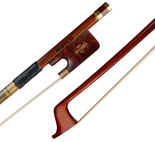 SURVEAL Cellobogen aus Brasilholz, Frosch aus Schlangenholz mit warmem Ton und mongolischem Pferdehaar, Größe 4/4 (4/4)