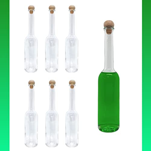 Botella vidrio 100 ml decorativa, botella vidrio con tapón de corcho, envase para almacenar y servir bebidas, licores, chupitos, aceites, botellas bonitas para regalo y eventos (12-24 unidades) (24)
