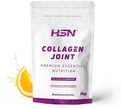 Colágeno Salud Articular de HSN | Sabor Naranja 1 Kg = 67 Tomas por Envase Glucosamina, Condroitina, MSM, Cúrcuma, Boswellia Serrata, Pimienta Negra, Vitaminas y Minerales | No-GMO, Sin Gluten