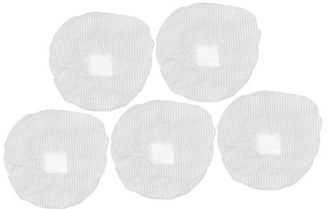 Anti-Static Working Cap 5Pcs White Polyester Mesh for Cleanrooms