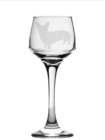 Corgi Engraved Sherry Glass, Animal Dog Gift for Women, Gift for Men