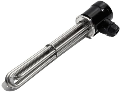 2Tri-clamp Tubular Immersion Water Tank Heater Heating Element All SUS 220V/380V 3KW/4.5KW/6KW/9KW/12KW For Home (Color : 4.5KW 210L 304SS, Size : 380V)