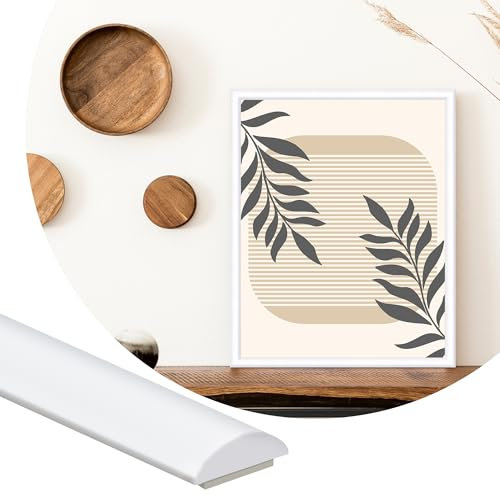 ZOWZOW Moulure Adhésive 8M – Moulure Flexible Autocollante, Baguette de Finition Décorative pour Bordure de Carrelage, Bordure Murale, Coin et Décoration de Cadre