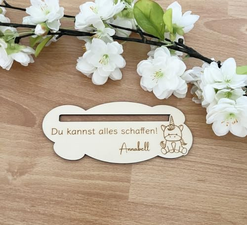 NoriKids Lesehilfe für Kinder – Lesepfeil im Wolken-Design mit Namen | Leselineal mit Lesefenster – personalisiert & handgefertigt – Leseschablone aus Holz – Montessori Lernmaterial