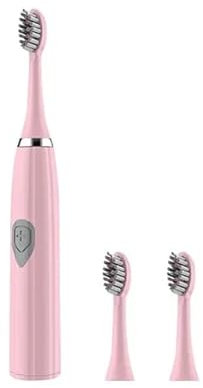Cepillo de dientes eléctrico sónico ultrasónico Cepillo de dientes impermeable rosa
