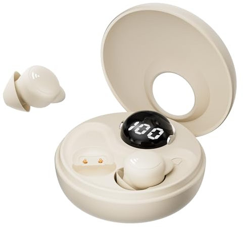 sunvito Cuffie per Dormire, Mini Auricolari Wireless Bluetooth 5.3 Auricolari per Dormire, Auricolari Nascosti con Display di Alimentazione per Esercizio, Lavoro, Escursionismo