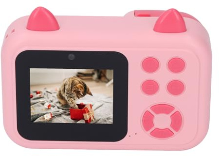 Appareil Photo pour Enfants avec Instantanée, Appareil Photo pour Enfants, Enregistrement Vidéo HD 24 MP 1080p, Appareil Photo Vidéo avec Fonction D' pour Cadeaux (Pink)