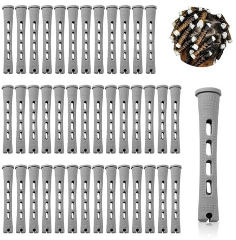 Honicemar Set di 40 bigodini permanenti per capelli lunghi e corti – aste medie per onde fredde da 1,5 cm, strumenti per arricciare capelli fai da te per acconciature naturali, aste arricciacapelli