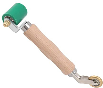 Andrückrolle, Andrückwalze Silikon, 2 IN 1 Andrückwalze Rollen 4cm, Doppelkopf Nahtroller 6mm Messing Bodenecke Nahtroller für Roofing PVC TPO Schweißwerkzeug und Klebenaht